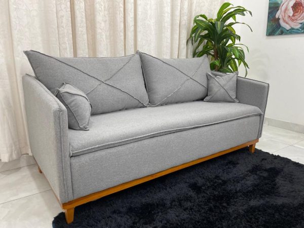 Sofá 2 lugares Lisboa Living 1.80m - Cinza Linho