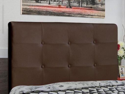 Cabeceira Luna Queen - Marrom Corino