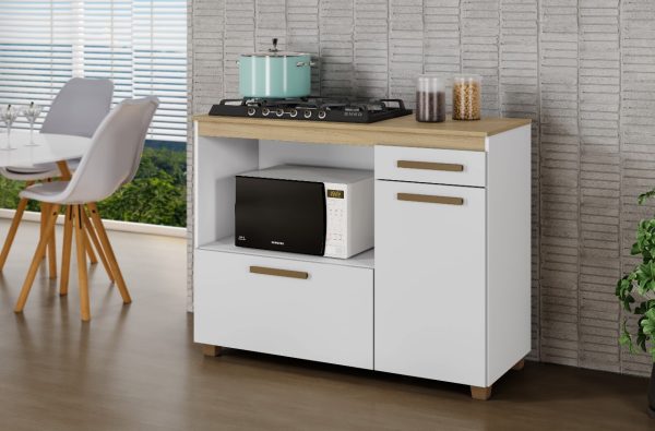 Balcão Cronus Cooktop 5 Bocas - Branco