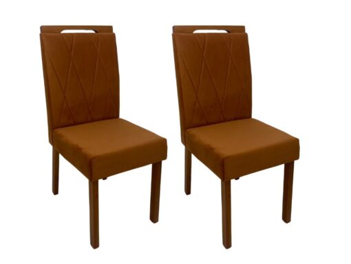 Conjunto Cadeiras Isa 2 unidades - Cinamomo/Terracota