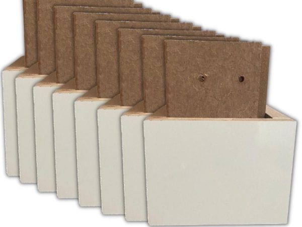 Kit com 8 pés madeira - Branco