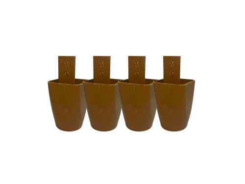 Kit com 4 Pés Plástico Jl Móveis - Cinamomo