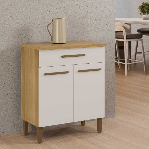 Balcão Ômega - Cinamomo/Off White