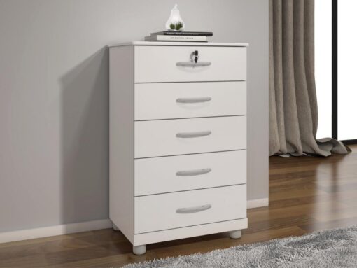 Cômoda 5 gavetas Ref.: 013 - Branco