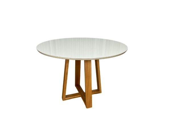 Mesa de Jantar Bali Circular 1.10x1.10  - Cinamomo/Off White