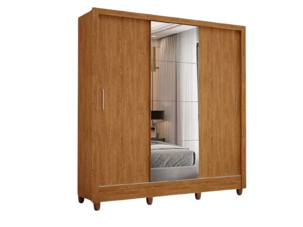 Guarda-Roupa Dubai Plus c/ espelho 3 portas e 3 gavetas - Cinamomo
