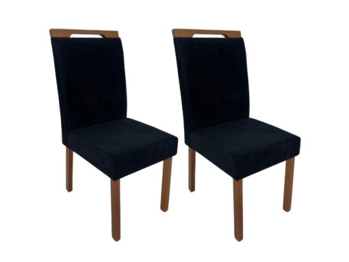 Conjunto Cadeiras Las Vegas 2 unidades - Cinamomo/Preto