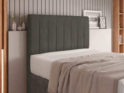 Cabeceira Itália Casal - Cinza Veludo