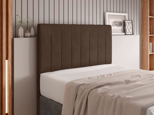 Cabeceira Itália Casal - Marrom Veludo