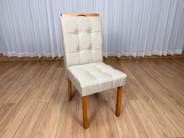 Conjunto Cadeiras Londres 2 unidades - Cinamomo/Linho Bege