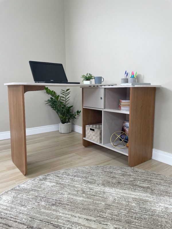 Escrivaninha Nomad 360° - Off White/Cinamomo