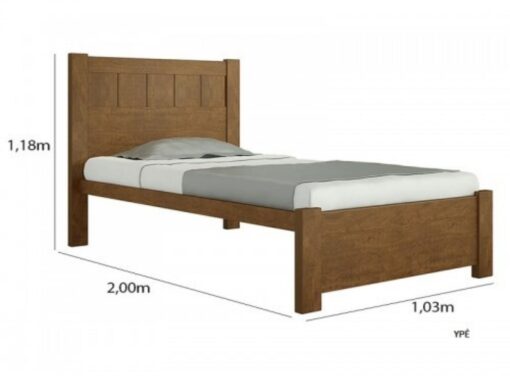 Cama solteiro Primícia Plus - Ipê