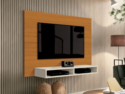 Painel Fox 43" - Cedro/Off white