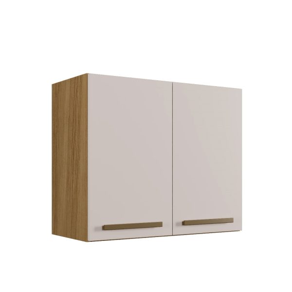 Armário Aéreo Cristal 2 Portas - Cinamomo/Off White