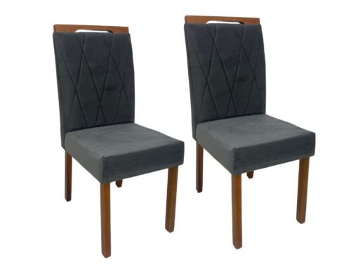 Conjunto Cadeiras Isa 2 unidades - Cinamomo/Cinza