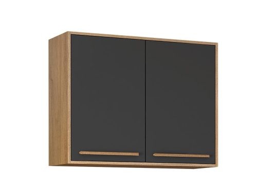 Armário Aéreo de Cozinha Salvador 0,80m - Cinamomo / Grafite