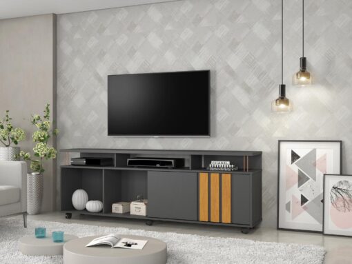 Rack Atraente 70" - Grafite/Cinamomo