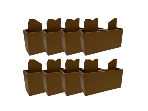 Kit com 8 pés plástico retangular - Cinamomo