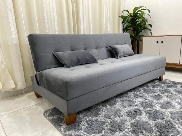Sofá Cama Arpoador 1.85m - Cinza Veludão