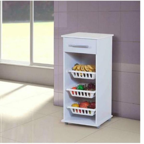 Fruteira 1 Gaveta 3 Cestos Ref.: 060 - Branco