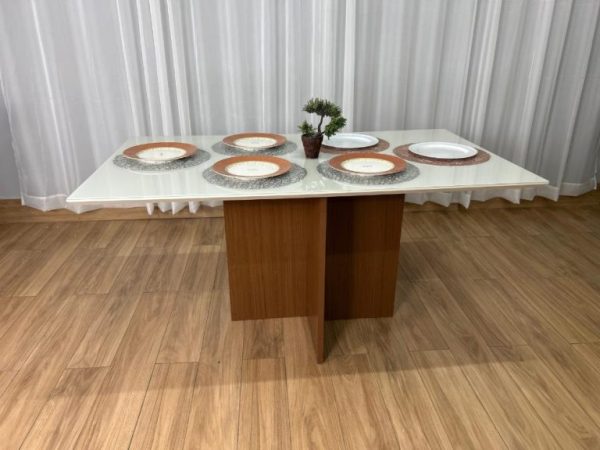 Mesa de Jantar Helo 1.60x0.80 -  Mel/Off White