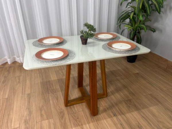 Mesa de Jantar Bali 1.20x0.80 - Mel/Off White