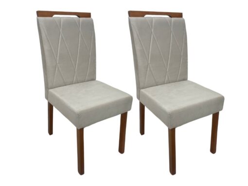Conjunto Cadeiras Isa 2 unidades - Cinamomo/Bege