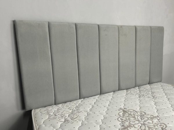 Cabeceira Clean Casal - Prata Veludo