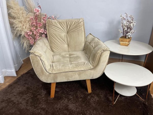 Poltrona Luna Innove - Bege Veludão