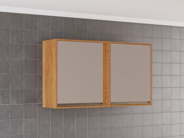 Armário de Cozinha Aéreo Pérola 1,20m - Cinamomo/Off White