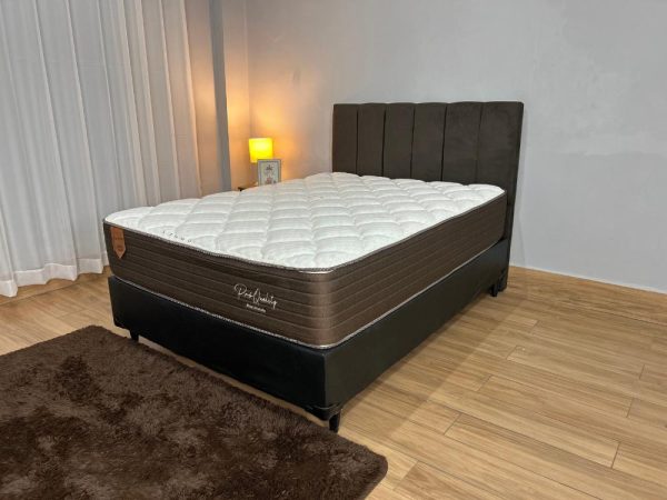Combo Base +Colchão Pro Quality Molas Ensacadas Casal - 138x188x32