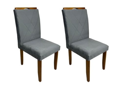 Conjunto Cadeiras Califórnia 2 unidades - Cinamomo/Cinza