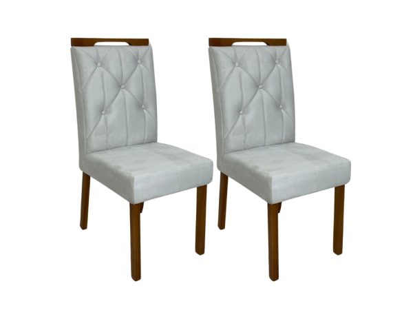 Conjunto Cadeiras Jasmim 2 unidades - Cinamomo/Bege