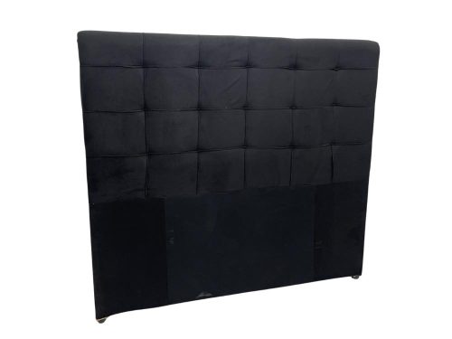 Cabeceira Silas Queen - Preto Suede