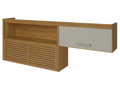 Armário de Cozinha Aéreo Princesa 2 portas Nicho 2,00 - Freijo/Off White