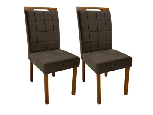 Conjunto Cadeiras Las Vegas 2 unidades - Cinamomo/Marrom