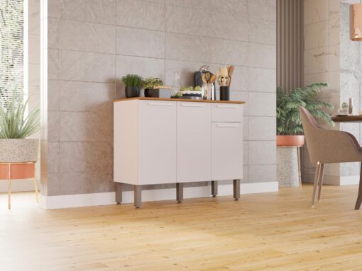 Balcão de Cozinha Madri 1,05m - Branco