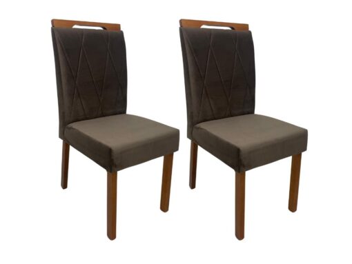 Conjunto Cadeiras Isa 2 unidades - Cinamomo/Marrom