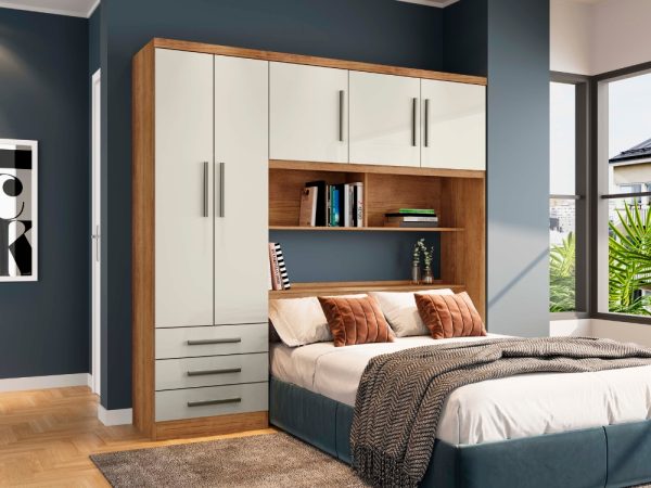 Guarda-Roupa México 5 portas Casal - Cedro/Areia