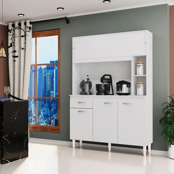 Armário Kit Cozinha Duda 1,20 - Branco